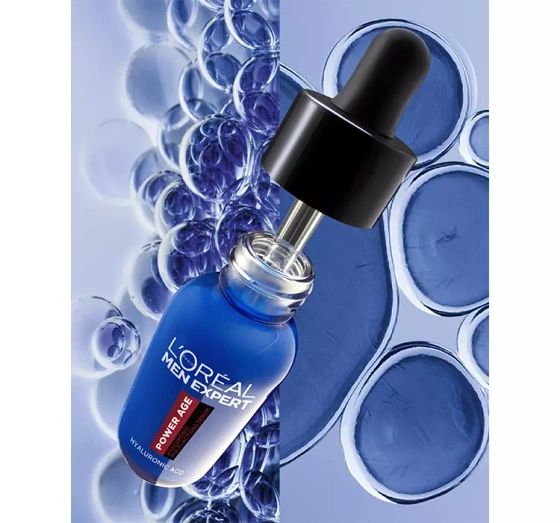 LOREAL MEN EXPERT POWER AGE БАГАТОФУНКЦІОНАЛЬНА СИРОВАТКА З ГІАЛУРОНОВОЮ КИСЛОТОЮ 30МЛ