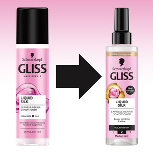 GLISS LIQUID SILK  ЕКСПРЕС-КОНДИЦІОНЕР ДЛЯ МАТОВОГО І ЛАМКОГО ВОЛОССЯ 200МЛ