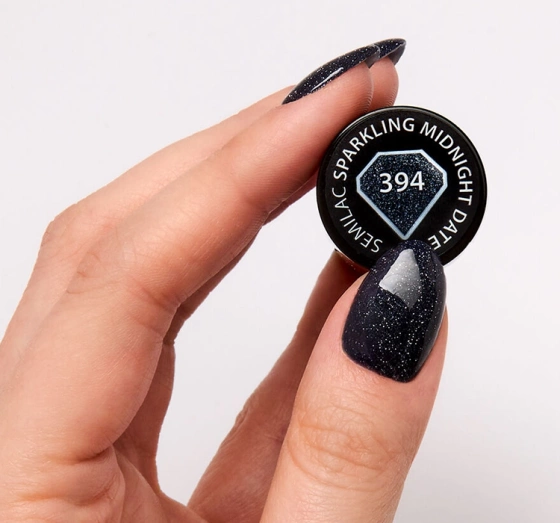 SEMILAC ГЕЛЬ-ЛАК LOVE IS IN THE NAILS 394 SPARKLING MIDNIGHT DATE 7МЛ
