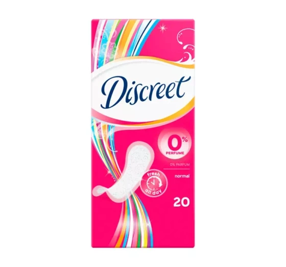 DISCREET 0% PERFUME NORMAL ГІГІЄНІЧНІ ПРОКЛАДКИ 20 ШТ