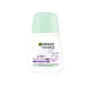 GARNIER MINERAL 6 IN 1 PROTECTION 48H FLORAL FRESH ШАРИКОВЫЙ АНТИПЕРСПИРАНТ ДЛЯ ЖЕНЩИН ROLL ON 50МЛ