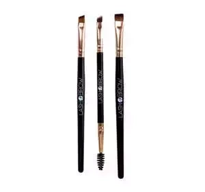 LASH BROW НАБОР 3 КИСТОЧЕК ДЛЯ МАКИЯЖА БРОВЕЙ GOLD