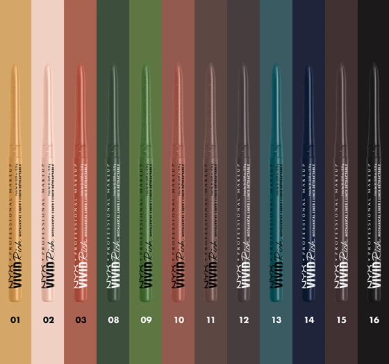NYX PROFESSIONAL MAKEUP VIVID RICH АВТОМАТИЧНИЙ ОЛІВЕЦЬ ДЛЯ ОЧЕЙ 16 ALWAYS ONYX 0,28Г