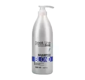 STAPIZ SLEEK LINE BLOND ШАМПУНЬ С ШЕЛКОМ ДЛЯ СВЕТЛЫХ СЕДЫХ И ОСВЕТЛЕННЫХ ВОЛОС 1Л