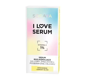 SORAYA I LOVE SERUM ОСВІТЛЮЮЧА СИРОВАТКА ДЛЯ ВТОМЛЕНОЇ, ПОЗБАВЛЕНОЇ БЛИСКУ ШКІРИ ВІТАМІН C 1% 30МЛ