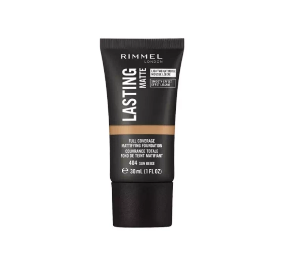 RIMMEL LASTING MATTE ТОНАЛЬНОЕ СРЕДСТВО 404 SUN BEIGE 30МЛ