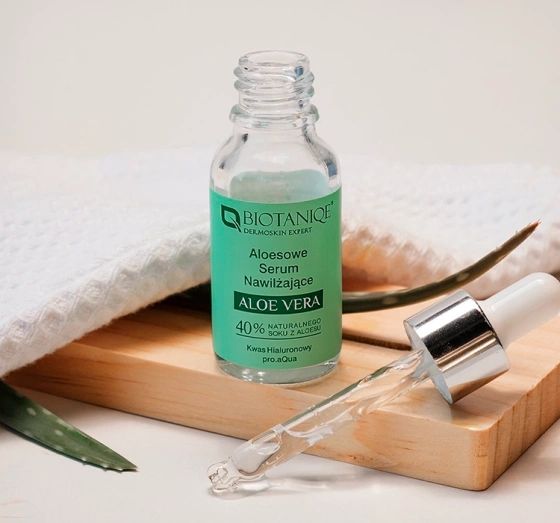 Нажмите на картинку, чтобы ее увеличить BIOTANIQE ALOE VERA УВЛАЖНЯЮЩАЯ СЫВОРОТКА ДЛЯ ЛИЦА С АЛОЭ 20 МЛ