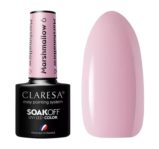 CLARESA SOAK OFF ГЕЛЬ-ЛАК MARSHMALLOW 6 5МЛ