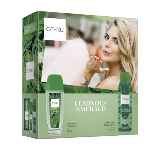 C-THRU LUMINOUS EMERALD АРОМАТИЧЕСКИЙ СПРЕЙ ДЛЯ ТЕЛА 75МЛ + ДЕЗОДОРАНТ 150МЛ