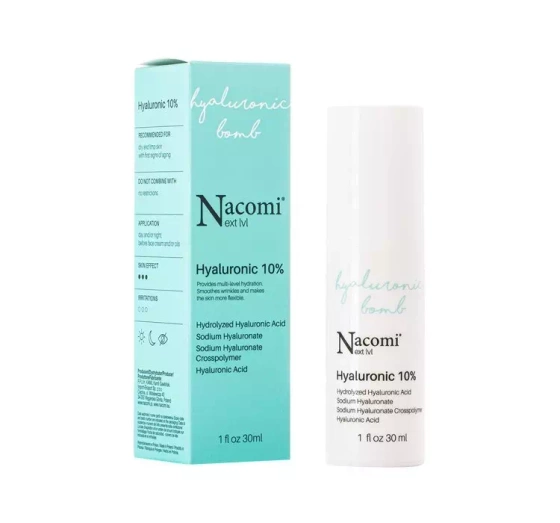 Нажмите на картинку, чтобы ее увеличить NACOMI NEXT LEVEL HYALURONIC BOMB ГИАЛУРОНОВАЯ КИСЛОТА 10% СЫВОРОТКА ДЛЯ ЛИЦА 30МЛ