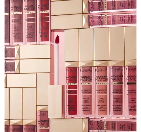 Натисніть на картинку, щоб її збільшити EVELINE WONDER MATCH РІДКА МАТОВА ПОМАДА ДЛЯ ГУБ 04 CARAMEL 6,8МЛ