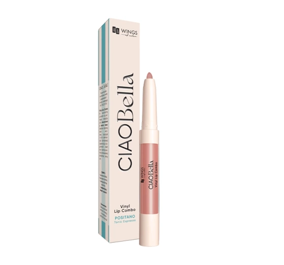 AA CIAO Bella Vinyl Lip Combo карандаш и блеск для губ 2в1 01 Almond Pink Mix 0,85г + 4г