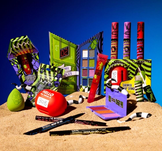 NYX Professional Make Up x Beetlejuice Sandworm Swirl блиск для губ 01 Pink + Green 10ml 