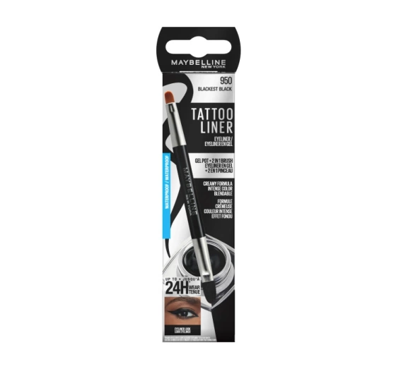 MAYBELLINE TATTOO LINER ВОДОСТОЙКАЯ ПОДВОДКА В БАНКЕ 950 BLACKEST BLACK