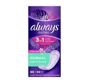 ALWAYS DAILIES FRESH & PROTECT NORMAL FRESH SCENT ГИГИЕНИЧЕСКИЕ ПРОКЛАДКИ 30 ШТ