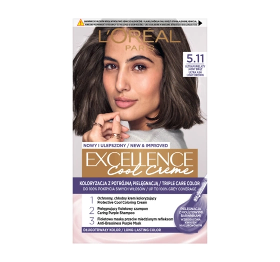 LOREAL EXCELLENCE COOL CREME 5.11 УЛЬТРАПОПЕЛЯСТИЙ СВІТЛО КОРИЧНЕВИЙ