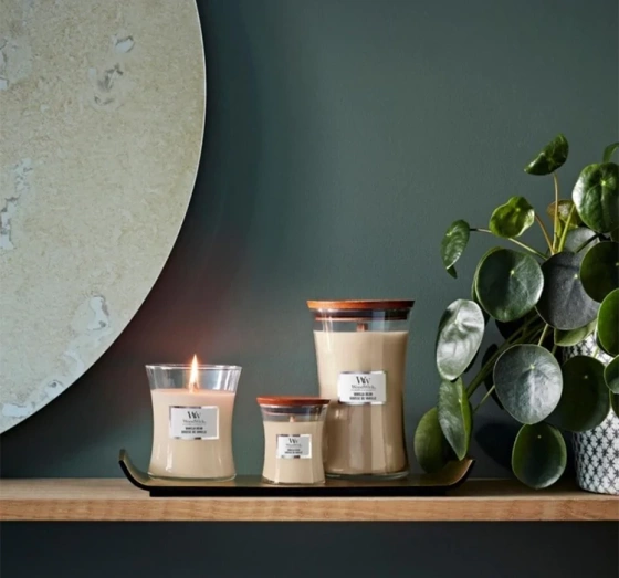 Woodwick Medium Jar Candle ароматична свічка Vanilla Bean 275 г