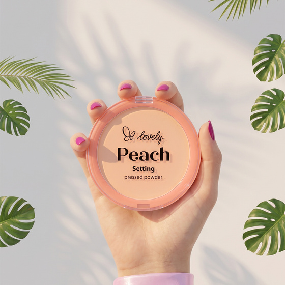 Lovely Peach напівпрозора пресована пудра для обличчя 7,5 г