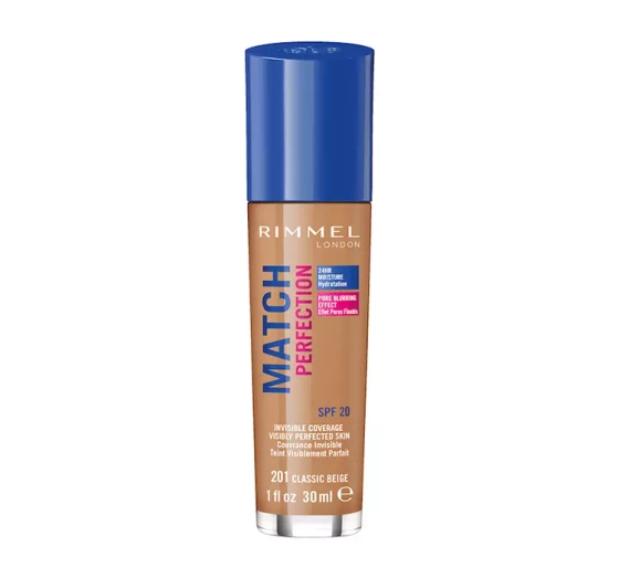 RIMMEL ТОНАЛЬНА ОСНОВА MATCH PERFECTION NR 201 НОВА ВЕРСІЯ
