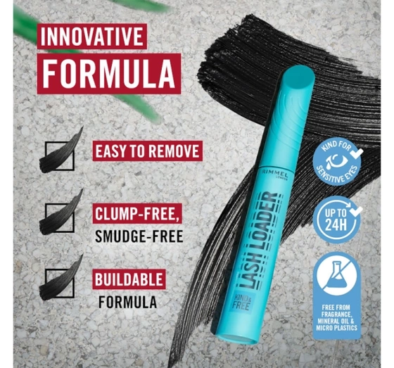 Rimmel Lash Loader веганская тушь для объема ресниц 001 Black 9,5мл 001 Black 9,5мл