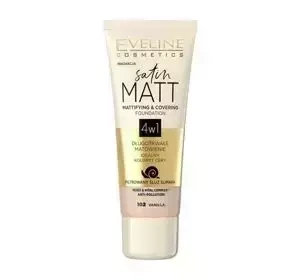 EVELINE SATIN MATT МАТУЮЧИЙ ТОНАЛЬНИЙ ЗАСІБ 102 VANILLA 30МЛ
