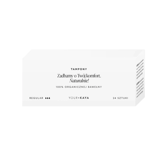 YOUR KAYA ТАМПОНИ З ОРГАНІЧНОЇ БАВОВНИ REGULAR 24 ШТ