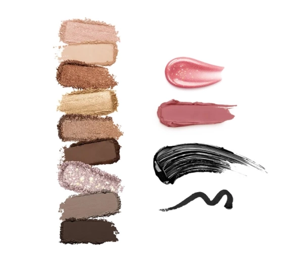 KIKO Milano Snow-Kissed Holiday Timeless Look подарочный набор для макияжа: подводка для глаз 0,35 г + тушь 12 мл + палетка теней для век 2,5 г + помада 1,5 г + блеск для губ 6,5 мл