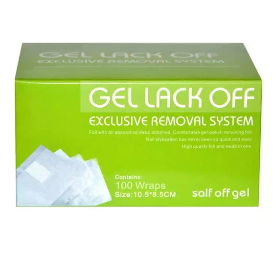 GEL LACK ФОЛЬГА ДЛЯ ЗНЯТТЯ ГЕЛЬ ЛАКУ 100 ШТУК