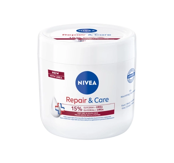 NIVEA REPAIR & CARE UREA ЗВОЛОЖУЮЧЕ-ВІДНОВЛЮВАЛЬНИЙ КРЕМ ДЛЯ ТІЛА, ОБЛИЧЧЯ ТА РУК 400 МЛ