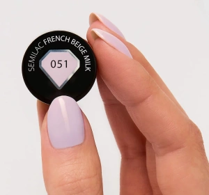 SEMILAC ГІБРИДНИЙ ЛАК УФ FRENCH BEIGE MILK 051