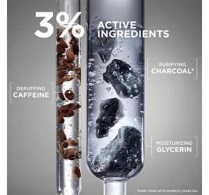 GARNIER SKIN NATURALS CHARCOAL CAFFEINE ПАТЧИ ПОД ГЛАЗА 5Г