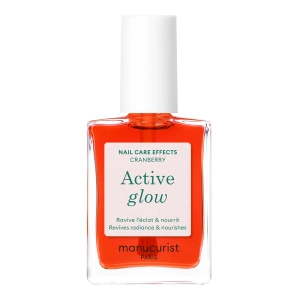 Manucurist Active Glow доглядовий лак для нігтів «Cranberry» 15 мл