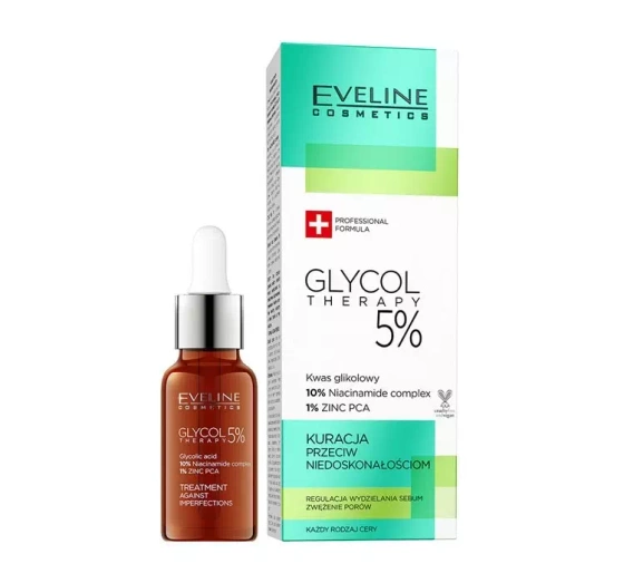 EVELINE GLYCOL THERAPY ТЕРАПІЯ ПРОТИ НЕДОСКОНАЛОСТЕЙ 5% 18МЛ