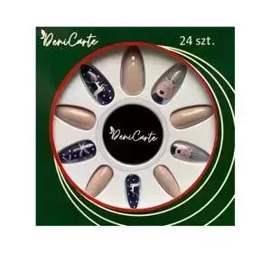 DENI CARTE НАБІР ТІПСІВ CHRISTMAS NAVY BLUE 24 ШТУКИ + КЛЕЙ 2Г 6772