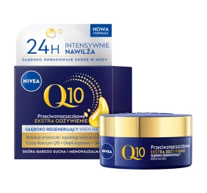 NIVEA Q10 КРЕМ ДЛЯ ОБЛИЧЧЯ ПРОТИ ЗМОРШОК НА НІЧ ЕКСТРА ЖИВЛЕННЯ 50МЛ