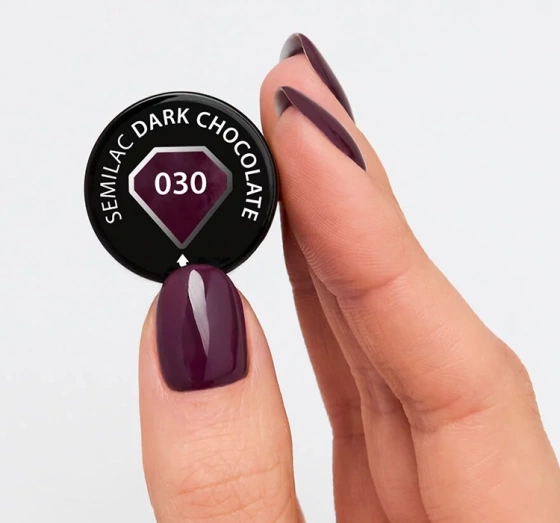 SEMILAC ГІБРИДНИЙ ЛАК УФ DARK CHOCOLATE 030