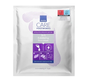 AVON FOOT WORKS ВІДЛУЩУВАЛЬНІ ШКАРПЕТКИ З ГЛІКОЛЕВОЮ КИСЛОТОЮ І АЛОЕ 40МЛ