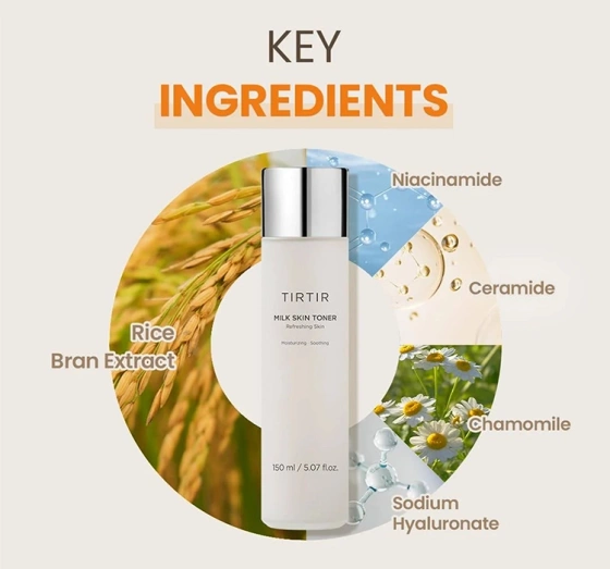 TIRTIR Milk Skin Toner зволожувальний молочний тонік для обличчя 150 мл