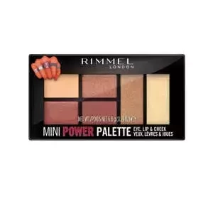 RIMMEL MINI POWER БАГАТОФУНКЦІОНАЛЬНА ПАЛЕТКА ДЛЯ ОЧЕЙ, ГУБ І ЩІК 006 FIERCE 6,8Г