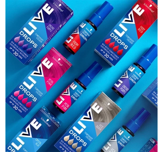 SCHWARZKOPF LIVE DROPS ПОЛУСТОЙКАЯ КРАСКА ДЛЯ ВОЛОС ICY SILVER 30МЛ