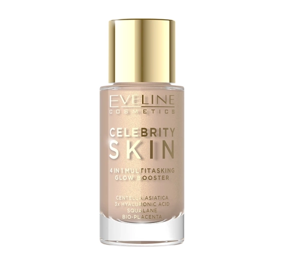 Eveline Cosmetics Celebrity Skin 4in1 Multitasking Glow Booster багатофункціональна база під макіяж обличчя 02N Universal Tan 30 мл