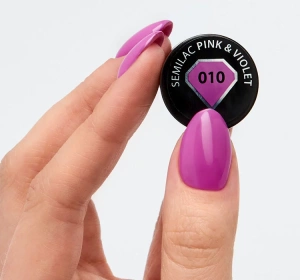 SEMILAC ГЕЛЬ-ЛАК UV HYBRID PINK VIOLET 010