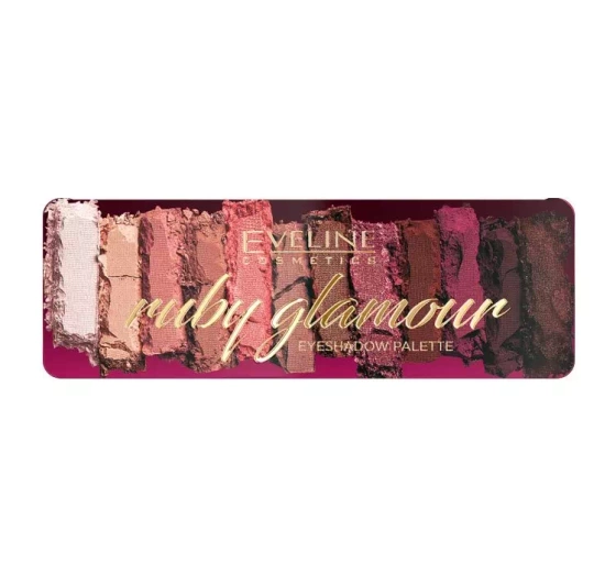 EVELINE RUBY GLAMOUR EYESHADOW PALETTE ПАЛЕТКА ТІНЕЙ 12Г