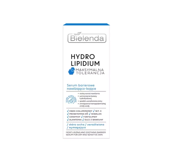 BIELENDA HYDRO LIPIDIUM ЗВОЛОЖУЮЧА І ЗАСПОКІЙЛИВА СИРОВАТКА ДЛЯ ОБЛИЧЧЯ 30МЛ