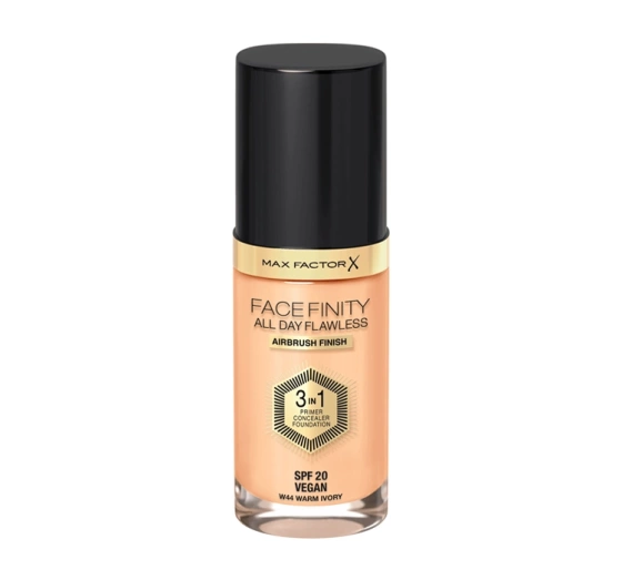 MAX FACTOR FACEFINITY ALL DAY FLAWLESS 3IN1 ВЕГАНСКОЕ ТОНАЛЬНОЕ СРЕДСТВО W44 WARM IVORY 30МЛ