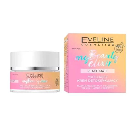 EVELINE MY BEAUTY ELIXIR МАТУЮЧИЙ КРЕМ ДЛЯ ДЕТОКСИКАЦІЇ ЖИРНОЇ, КОМБІНОВАНОЇ І ЧУТЛИВОЇ ШКІРИ 50МЛ