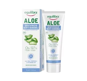 EQUILIBRA ALOE GEL DENTIFRICIO ГЕЛЕВА ПАСТА ДЛЯ ЧУТЛИВИХ ЗУБІВ І ЯСЕН 75МЛ