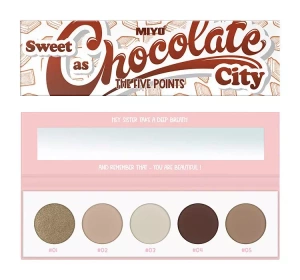 MIYO FIVE POINTS COLOR BOX EDITION ПАЛЕТКА ТЕНЕЙ 22 SWEET AS CHOCOLATE CITY 6,5Г