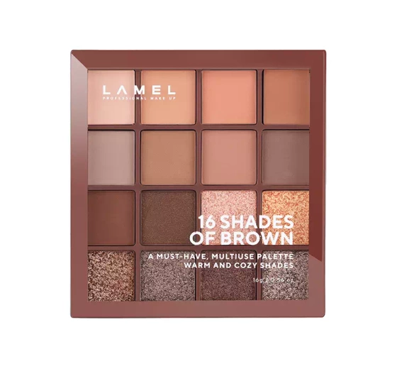 LAMEL 16 SHADES OF BROWN ПАЛЕТКА ТІНЕЙ ДЛЯ ПОВІК 16Г