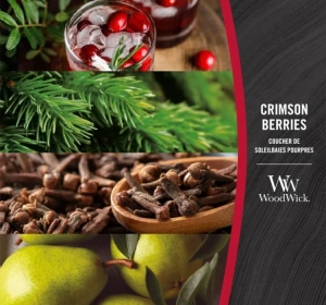 Woodwick Small Jar Candle ароматична свічка Crimson Berries 85 г